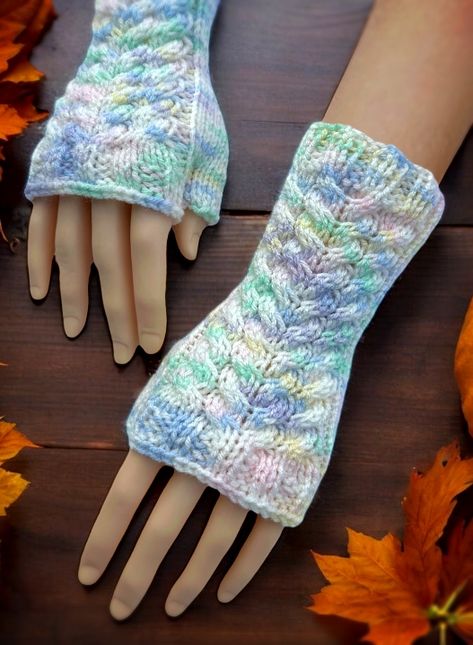 Easy to Knit Cable Fingerless Gloves – FREE Knitting Pattern - KweenBee.com Cable Fingerless Gloves Pattern Free Knitting, Free Fingerless Gloves Knitting Pattern, Cable Knit Fingerless Gloves, Cable Fingerless Gloves, Owl Knitting Pattern, Knitted Dishcloth Patterns Free, Fingerless Gloves Knitted Pattern, Dishcloth Patterns Free, Crochet Wrist Warmers