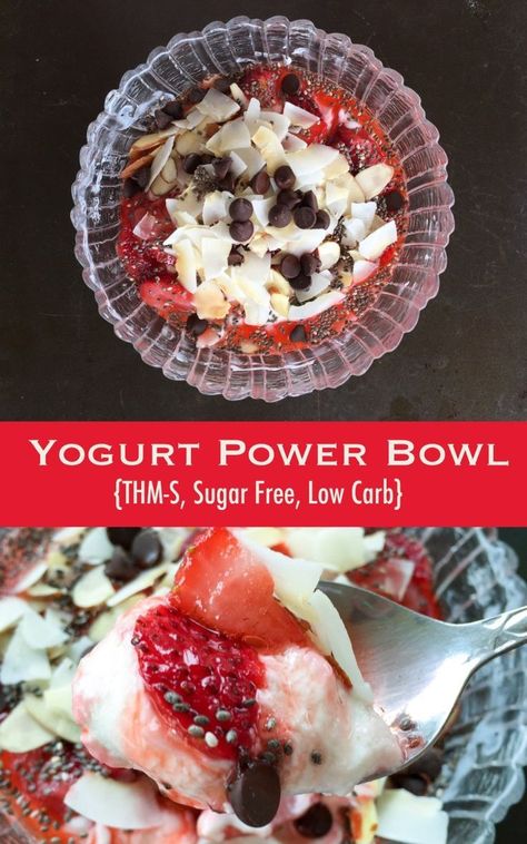 Yogurt Power Bowl {THM-S, Sugar Free, Low Carb, High Protein} Montana Kitchen, Keto Diet Vegetables, Keto Approved Foods, Thm Snacks, Thm Breakfast, Diet Dinner Recipes, Power Bowl, Keto Diet Benefits, Trim Healthy Mama Recipes