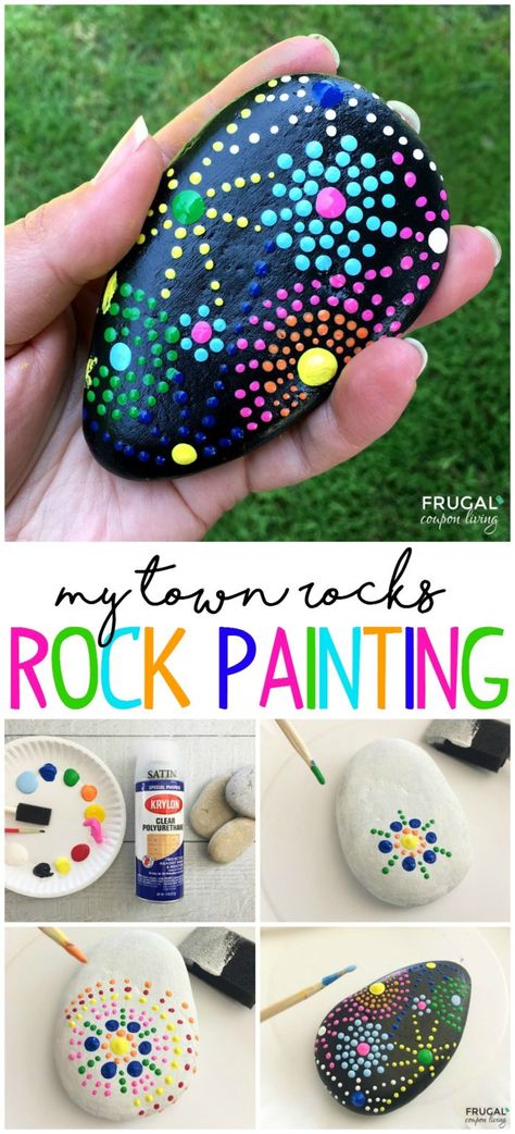 We put together some of the most creative and adorable Rock Painting Ideas for Kids. Paint and get rocks ready for your My Town Rocks rock hunt! My Town Rocks Rock Painting Ideas on Frugal Coupon Living. Rock Painting Ideas For Kids, Painting Ideas For Kids, Rock Painting Ideas, Rocks Painted, Painted Rocks Kids, Painted Rocks Diy, Rock Painting Ideas Easy, Painting Rocks, Paint Rock