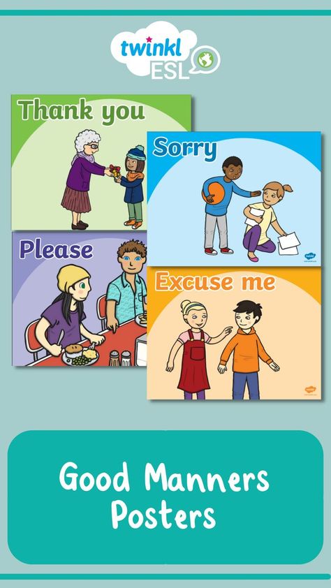 English good manners posters for ESL teachers to display in their classrooms. Magical Words Chart, Good Manners Preschool, Good Manners Chart For Classroom, Magic Words Chart, Magic Words Chart For Preschool, Magical Words Chart For Kids Classroom, Magic Words For Kids Classroom, Magic Words Classroom Decoration, Good Values And Morals