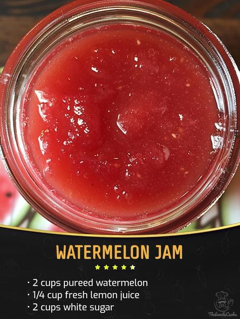 The Family Cooks Jam Recipes For Canning, Basil Jam, Watermelon Jam, Watermelon Basil, Watermelon Smoothie Recipes, Recipes For Canning, Fruit Treats, Pressure Canning Recipes, Beverage Ideas