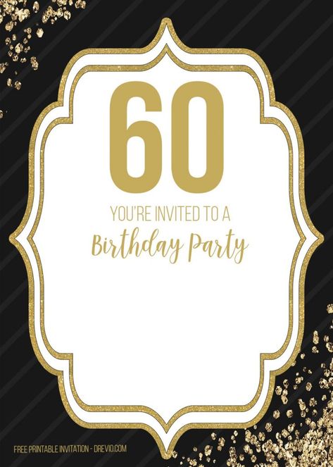 Birthday Invitations Templates, Birthday Card Template Free, Birthday Party Invitations Free, Birthday Invitation Card Template, 60th Birthday Party Invitations, 60th Birthday Invitations, 60th Birthday Cards, Free Printable Birthday Invitations, Free Printable Invitations