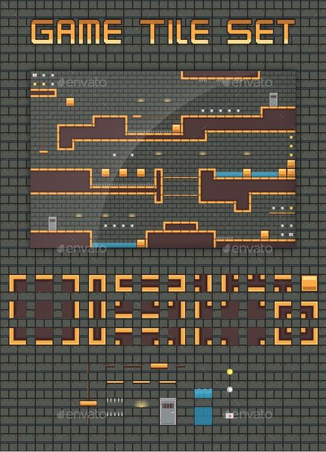 Pixel Platformer Tileset, Pixel Art Platformer Tiles, Pixel Game Assets, Game Assets 2d, 2d Tileset, Platformer Tileset, Pixel Sorting, 2d Platformer, Platformer Game