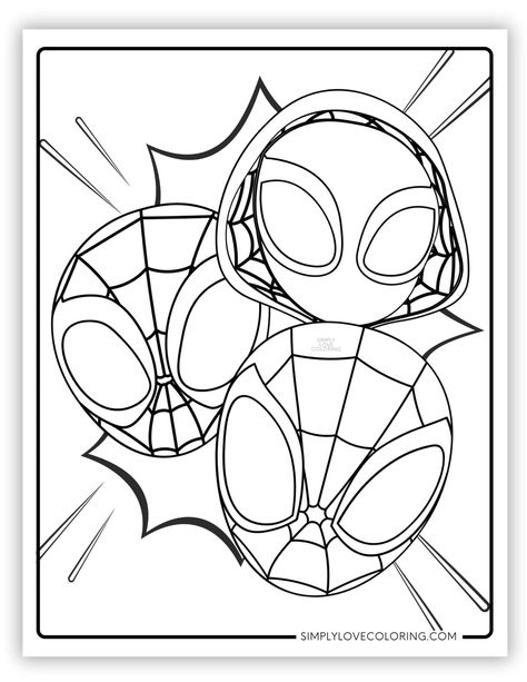 Free Spidey and His Amazing Friends coloring pages are great for educational activities for kids, crafts, road trips, and more. Spidey And His Amazing Friends Crafts, Spidey And His Amazing Friends Birthday Activities, Spidey And His Amazing Friends Coloring Pages, Spidey Drawings, Spidey And His Amazing Friends Birthday, Spiderman Coloring Pages, Friends Coloring Pages, Hulk Coloring Pages, Memorial Day Coloring Pages