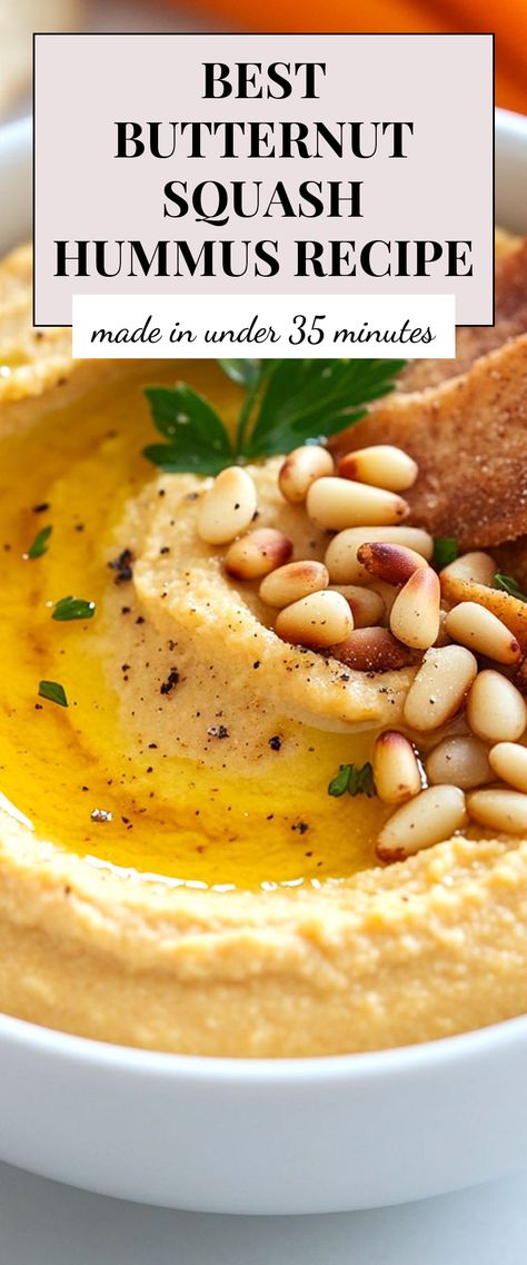 Image for Butternut Squash Hummus Midday Routine, Honeynut Squash Recipes, Quick Butternut Squash, Hubbard Squash Recipes, Easy Thanksgiving Snacks, Butternut Squash Hummus, Squash Hummus, Sesame Allergy, Healthy Squash Recipes