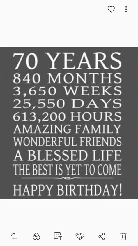 Quotes For Mum, 70th Birthday Quotes, Age Birthday Cards, 70th Birthday Ideas For Mom, Cheers To 70 Years, Candy Birthday Cards, 70 Birthday, Mum Quotes, 70th Birthday Card