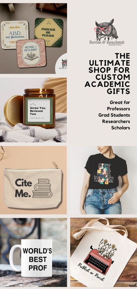 Cutest shop for custom professor gifts, academic gifts and gifts for teachers and graduate students, including mugs, book bags, candles, shirts and coasters. Professor Gifts, Mentor Gifts, Amherst Massachusetts, Grad Student, Book Bags, Grad School, Gifts For Teachers, The Ultimate Gift, School Gifts