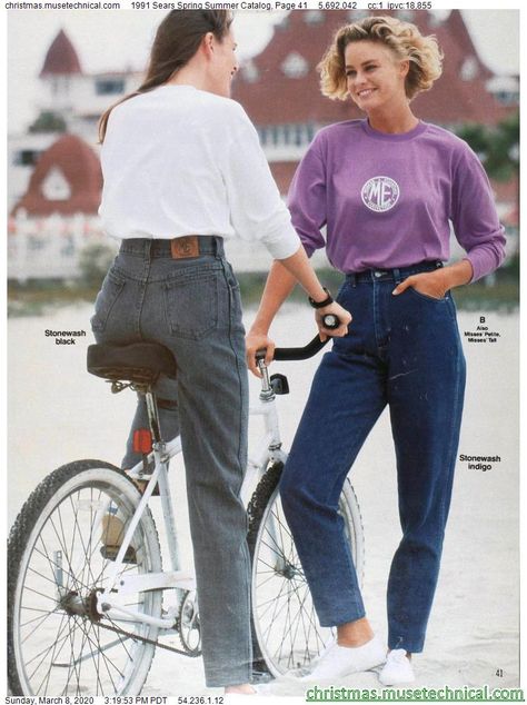 80s Jeans Outfit, 1991 Catalog, 80s Summer Fashion, 80s Girl Fashion, Late 80s Fashion, 1991 Fashion, 90s Ads, 90s Fashion For Women, Early 90s Fashion