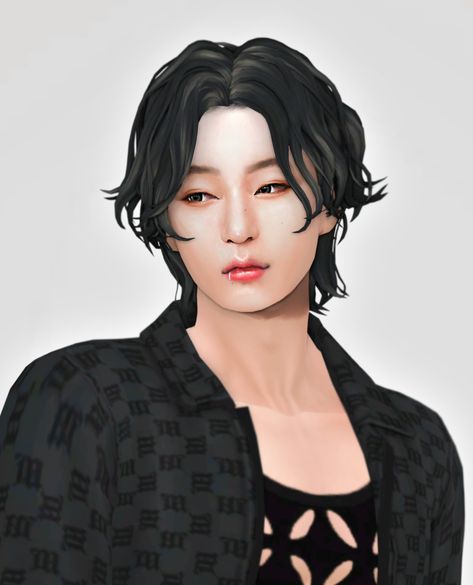 Kpop face overlay n.1 - The Sims 4 Create a Sim - CurseForge Sims 4 Jungkook Cc, Sims Cc Skin Overlay, Sims 4 Face Overlays, Face Overlay, Korean Face, Cc Sims, Maxis Match, Sims 4 Mods, The Sims 4