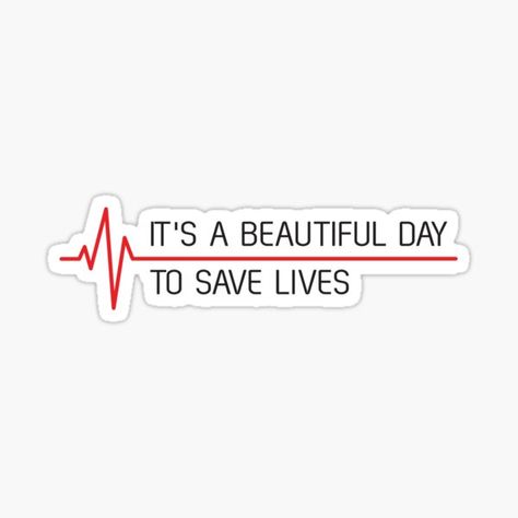 Greysanatomy Stickers for Sale | Redbubble Save Lives Medical, Its A Beautiful Day To Save Lives Derek, Greys Anatomy Tattoo, Phone Cover Stickers, Anatomy Tattoo, Beautiful Day To Save Lives, Its A Beautiful Day, Medical Stickers, Bike Tattoos