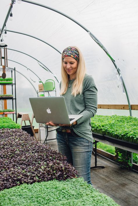 Make Money with Microgreens | Hand-Grown Greens Selling Microgreens, Microgreens Recipe, Greenhouse Farming, Micro Greens, Fresh Products, Growing Microgreens, Products Packaging, Fish And Chicken, Green Queen