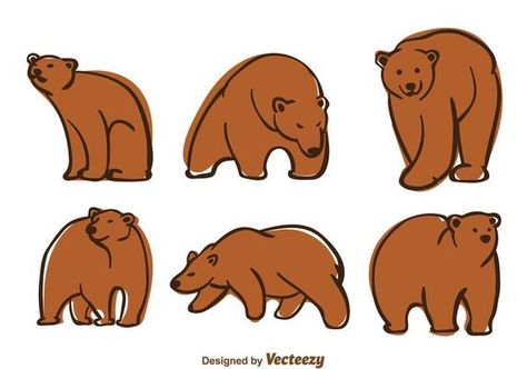 Sigma Poster, Grizzly Bear Drawing, Bear Character Design, Hungry Bear, Bear Vector, Bear Character, Bear Drawing, Cute Bear Drawings, Bear Illustration