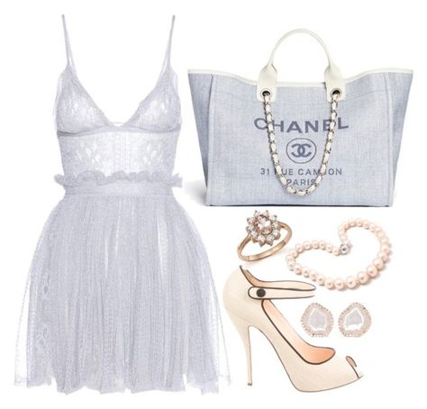 Blue & Crème by carolineas on Polyvore featuring polyvore, fashion, style, Alexander McQueen, Christian Louboutin, Kimberly McDonald, Bloomingdale's, Hiho Silver and clothing Silver Summer Outfit, Gossip Girl Fashion, Diva Fashion, Complete Outfits, Stage Outfits, Vintage Style Outfits, Part 4, Polyvore Outfits, Outfit Set