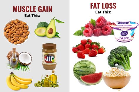 You need choose your food wisely if you want to gain muscle or want to lose your fat. Prep Snacks, Belly Fat Foods, Fitness Foods, Food To Gain Muscle, Tanya Burr, Brooks Koepka, Phil Mickelson, Fat Loss Foods, Belly Fat Diet