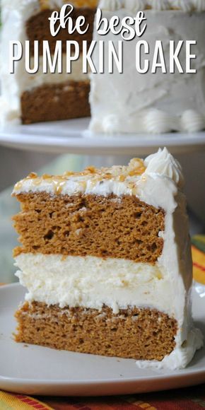 Pumpkin Cheesecake Cake, Cheesecake Cake Recipes, Delish Desserts, Cheesecake Cake, Fall Cakes, With Cream Cheese Frosting, Creamy Cheesecake, Delicious Pumpkin, Pumpkin Dessert