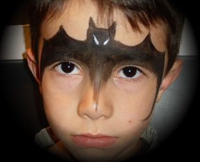 Bat Make Up For Kids, Bat Costume Face Paint, Bat Makeup Halloween Kids, Bat Face Paint, Batman Makeup, Bat Costume, Face Painting Easy, Kids Face Paint, Halloween Makeup Inspiration