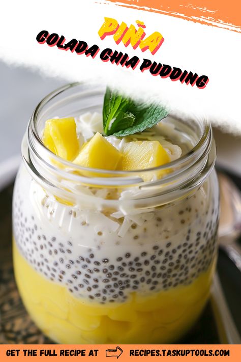 Discover the tropical flavors of our Piña Colada Chia Pudding, a perfect healthy treat! This easy-to-make, guilt-free dessert is packed with chia seeds for an extra boost of nutrition. Indulge in its creamy coconut base, fresh pineapple chunks, and hints of breezy rum aroma. Escape to paradise with every spoonful, without having to leave your kitchen! Coconut Pineapple Chia Seed Pudding, Pineapple Coconut Chia Pudding, Coconut Chunks Recipes, Nutritious Desserts, Coconut Chia Pudding, Pineapple Chunks, Coconut Chia, Chia Pudding Recipes, Ninja Creami