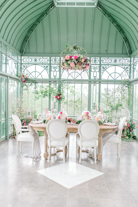 Gorgeous Greenhouse Inspo at The Styled Shoots Across America Conference | The Perfect Palette French Greenhouse, Luxury Greenhouse, Greenhouse Sunroom, بيوت ملكية, Columbia House, Greenhouse Farming, Victorian Greenhouses, Porch Sitting, Sun House