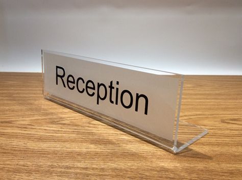 Reception Desk Signage  Freestanding information signs made to your company requirements  http://www.de-signage.com/office_desk_freestanding_signs.php Reception Desk Signage, Desk Freestanding, Desk Signage, Freestanding Desk, Desk Signs, Table Signage, Desk Sign, Reception Desk, Name Plate