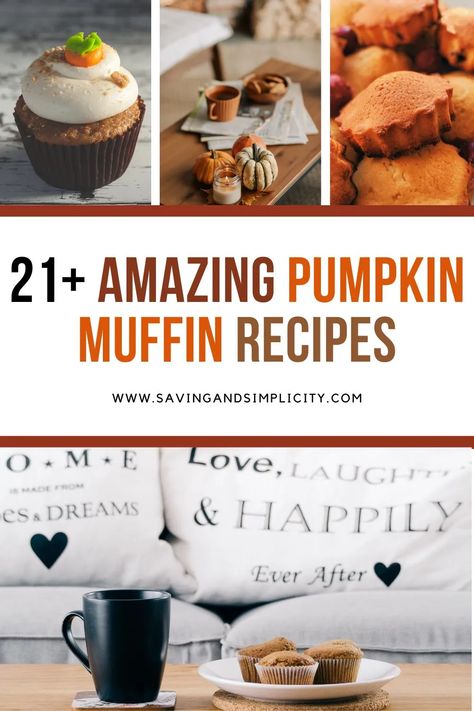 Craving a little pumpkin spice? Discover 21+ amazing easy to make pumpkin muffin recipes including pumpkin cream cheese muffins and more. Vegan muffins and gluten free muffin recipes included. Homemade muffins make great breakfast ideas, snacks and lunch ideas. Starbucks copycat recipe and Panera Bread copycat recipe included. Healthy Pumpkin Oatmeal Muffins, Panera Bread Copycat, Homemade Pumpkin Muffins, Gluten Free Muffin, Cinnamon Swirl Coffee Cake, Chocolate Pumpkin Muffins, Great Breakfast Ideas, Peach Muffins, Fall Recipes Pumpkin