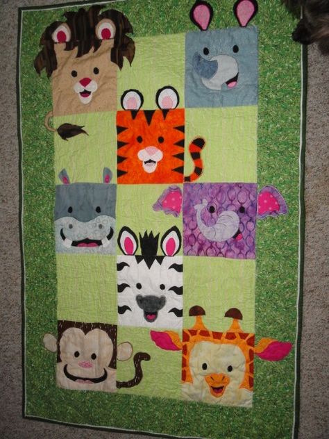 Safari Baby Quilt, Jungle Quilt, Giraffe Quilt, Willow Bay, Animal Baby Quilt, Baby Jungle Animals, Animal Sewing Patterns, Beautiful Trees, Jungle Baby