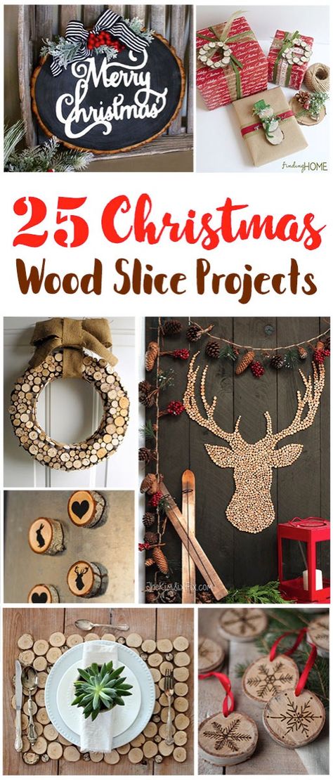 Wood Slice Wreath Diy, Wood Slice Projects, Diy Christmas Projects, Wood Slice Christmas, Christmas Trinkets, Fallen Tree, Wooden Christmas Decorations, Wood Slice Crafts, Wood Slice Art