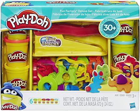 AmazonSmile: Play-Doh Fun Factory Deluxe Set: Toys & Games Play Doh Tools, Hasbro Play Doh, Play Doh Fun, Clay Dough, 2nd Birthday Gifts, Fun Factory, Open Ended Toys, Classroom Supplies, Whatsapp Message