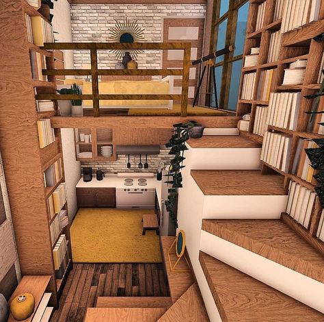 Bloxburg Room Layout, Loft Apartment Bloxburg, Bloxburg Condo, Bloxburg Town Ideas Layout Small Plot, Bloxburg Loft House, Bloxburg Small House Ideas, Bloxburg Plot Ideas, Bloxburg Business Ideas, Bloxburg Tiny House