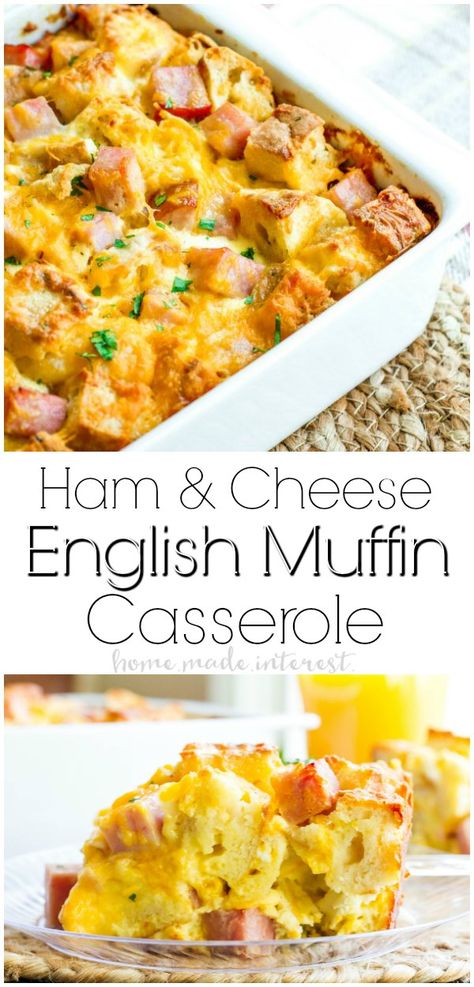 English Muffin Casserole, Easy Make Ahead Breakfast Casserole, Muffin Casserole, New Year Brunch, English Muffin Breakfast Casserole, Muffins Ideas, Easy Make Ahead Breakfast, Recipes Muffins, Christmas Brunch Recipes