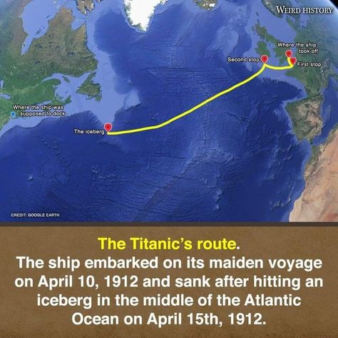 Titanic Facts, Wierd Facts, Virtual Travel, Historical Places, Vantage Point, Rms Titanic, History Humor, Satellite Image, World Images