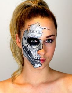 Terminator Hand, Makeup Special Effects, Halloween | Body paint/FX ... Terminator Makeup, Terminator Costume, Countdown To Halloween, Special Fx Makeup, Amazing Halloween Makeup, Halloween Makeup Inspiration, Character Makeup, Scary Makeup, Face Painting Halloween