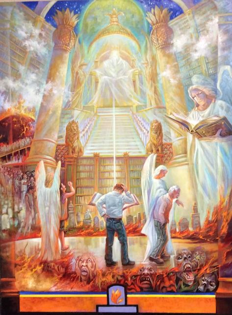 Heaven Artwork Concept Art, Biblical Angles Art, Revelations Artwork, Seven Trumpets Of Revelations Art, Biblical Art Angel, Jesus Cartoon, Biblical Artwork, Our Father Who Art In Heaven, Bible Artwork