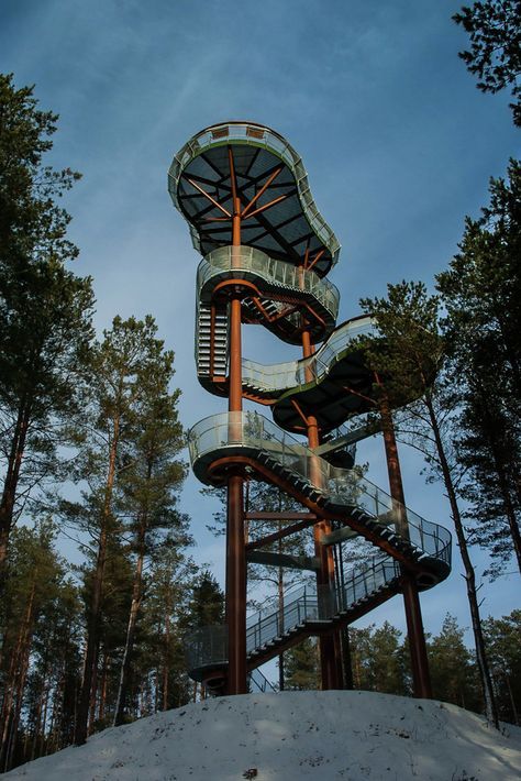 Gallery - Observation Tower / Arvydas Gudelis - 1 Observatory Tower, Observation Tower, Landscape Structure, Lookout Tower, Tower Design, Tower House, Layout Architecture, Urban Furniture, Watch Tower