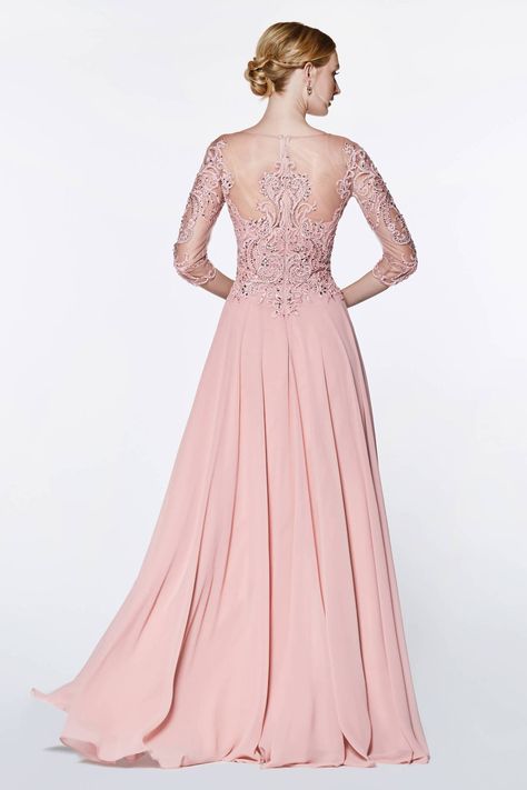 Long Formal Dress Mother of the Bride - The Dress Outlet Silk Charmeuse Dress, Dress Mother Of The Bride, Charmeuse Dress, Cinderella Divine, A Line Evening Dress, Long Formal Dress, Elegant Outfits, Cinderella Dresses, Long Sleeve Evening Dresses