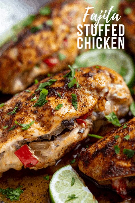 Fajita Stuffed Chicken, Stuffed Chicken Breasts, Stuffed Chicken Breast, Good Recipes, Stuffed Chicken, Chicken Fajitas, Poultry Recipes, Chicken Breast Recipes, Fajitas