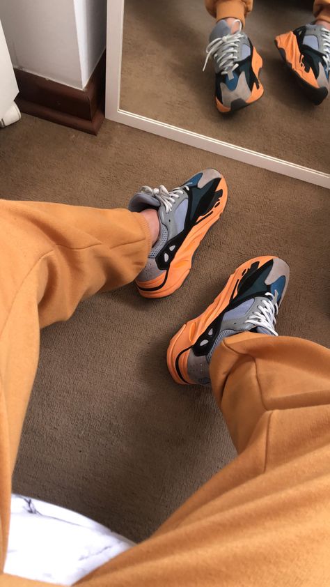 Yeezy 700 Wash Orange Outfit, Yeezy 700, Orange Outfit, Yeezy Boost, Sneakers Nike, Nike, Orange, Sneakers