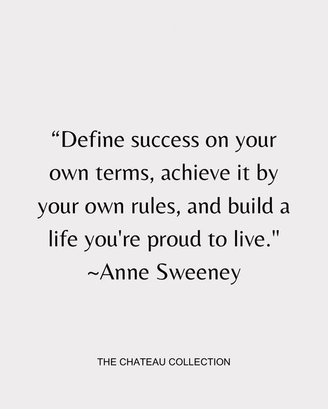 Everyone’s success looks different. Never allow anyone to define yours. #successquotes #wordstoliveby #motivation #smallbusinessowner #womenempowerment #thechateaucollection Defining Success, Define Success Quotes, Decide Commit Succeed, Success Definition, Success Doesnt Come From What, Define Success On Your Own Terms, Success Comes From What You Do Constantly, Define Success, Definition Of Success