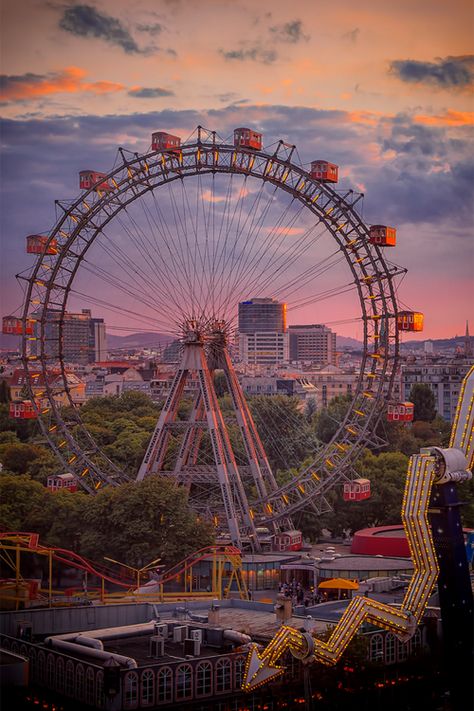 Vienna Prater ~ By Stoleac Cosmin  nbsp Vienna Prater, Amusement Park, Vienna, Ferris Wheel, Austria, Wheel