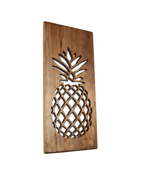 24'' Pineapple Kitchen Art Wood Carving Modern by TimberArtSigns Mason Jar Kitchen Decor, Quirky Kitchen Decor, Pineapple Kitchen, Wal Art, Pineapple Decor, Modern Interior Decor, Kitchen Decor Themes, Modern Style Homes, Buy Local