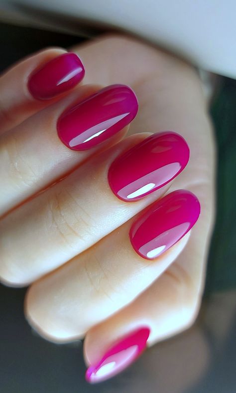 Cerise Pink Nails, The Weekend Vibes, Latest Nail Colours, Magenta Nails, Instant Nails, Diy Sandals, Nail Color Trends, Romantic Nails, Summer Tan