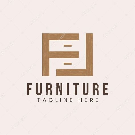 Premium Vector | Letter f with wooden furniture concept logo design inspiration Furniture Logos Ideas, Wooden Logo Design Ideas, Logo Design Furniture, Furniture Logo Design Ideas, Furniture Brand Logo, Furniture Design Logo, Furniture Company Logo, Furniture Store Logo, Interior Logo Design