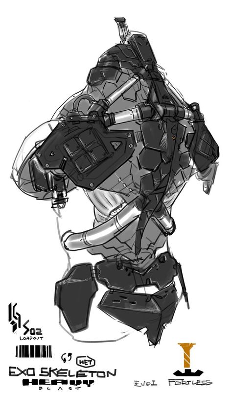 Rocket Boots Sci Fi, Cybernetic Spine Concept Art, Cybernetics Augmentation, Tech Armor Female, Cyberpunk Exoskeleton, Sci Fi Exoskeleton, Exoskeleton Concept Art, Exoskeleton Suit Concept Art, Exosuit Concept Art