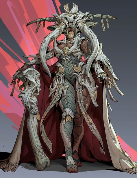 ArtStation - High Priest Mokayuna Tooth Wu, Class Presentation, High Priest, Alien Concept Art, Concept Art Character, Mythology Art, Black Anime Characters, Comics Girl, Monster Design