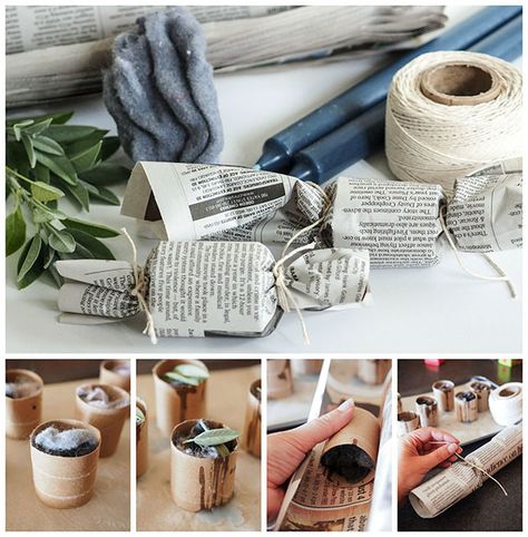 Newspaper Fire Starters, Diy Fire Starters, Homemade Fire Starters, Fire Starters Diy, Camping Hacks Diy, Camping Pillows, Fire Starter, Conscious Living, Wood Burner