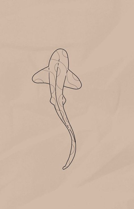 Swimming Woman Tattoo, Leopard Shark Tattoo Fine Line, Whale Shark Line Tattoo, Swimming Shark Tattoo, Simple Ocean Animal Tattoo, Beach Fine Line Tattoo, Zebra Shark Tattoo, Ocean Fine Line Tattoo, Shark Fine Line Tattoo