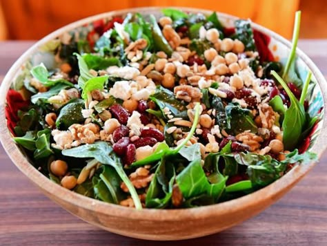 Ree Drummond Recipes, Super Salads, The Food Network, Pioneer Woman Recipes, Ree Drummond, Collard Greens, Dressing Recipes, Canned Chickpeas, Eating Clean