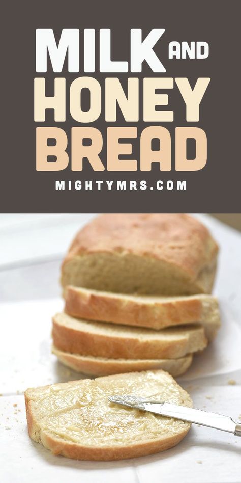 Milk And Honey Bread, Recipe Using Honey, Breakfast Loaf, Honey Bread, Pembuat Roti, Bread Maker Recipes, Homemade Bread Recipes Easy, Homemade Bread Easy, Bread Makers