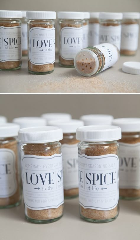 21 of my favorite wedding favors that I've received in the post (or would love to get in the future!).       #[ Spice Wedding Favors, Wedding Favors Rustic, Wedding Favour Jars, Homemade Wedding Favors, Favour Jars, Summer Wedding Guest Dress, Creative Wedding Favors, Inexpensive Wedding Favors, Edible Wedding Favors