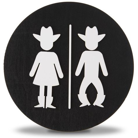 PRICES MAY VARY. WESTERN-THEMED RESTROOM SIGN:The bathroom sign is perfect for homes or businesses with a western or cowboy-themed decor. These signs feature a western-inspired designs, that add a touch of rustic charm to your bathroom decor and give your bathroom a Western-themed look. RELIABLE MATERIAL:If you prefer a more natural look, wood bathroom door signs are a great option. These signs are made of high-quality wood materials, which are sturdy and long-lasting. The wood material adds a w Bathroom Wall Art Modern, Bathroom Door Signs, Cowboy Bathroom, Vintage Store Signs, Modern Southwest Decor, Western Bathroom Decor, Jesus Decor, Speakeasy Decor, Wc Sign