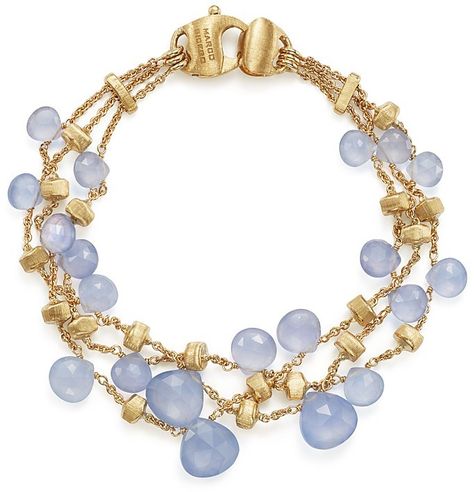 Marco Bicego 18K Yellow Gold Paradise Chalcedony Three Row Bracelet Marco Bicego Jewelry, 18k Gold Bangle, Tous Jewelry, Marco Bicego, Yellow Gold Bangle, Yellow Gold Jewelry, 18k Gold Jewelry, Bracelet Online, Rose Gold Jewelry